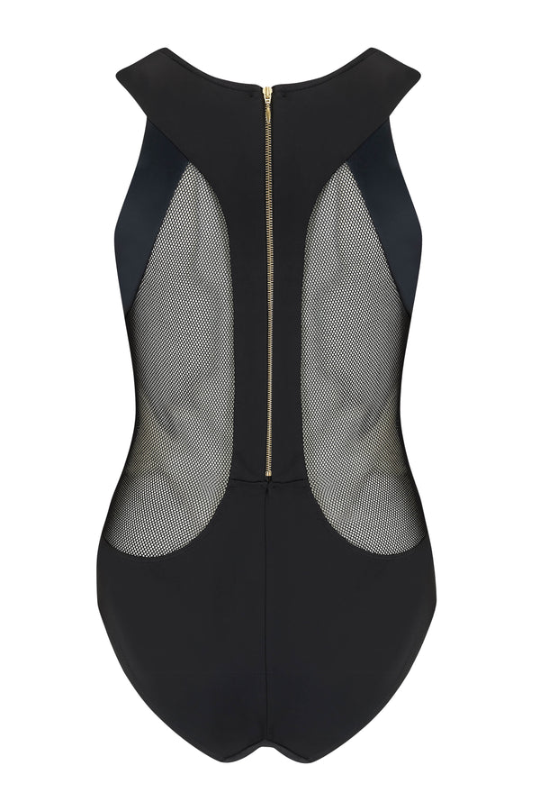 Babooshka luxury bodysuit with gold zip back 