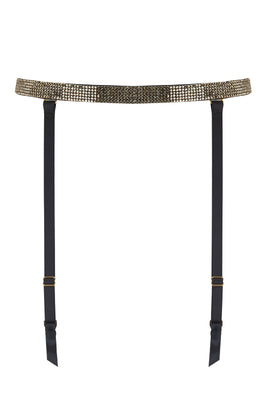 Luxury garter belt with Swarovski crystals | luxury lingerie accessories by Tatu Couture 