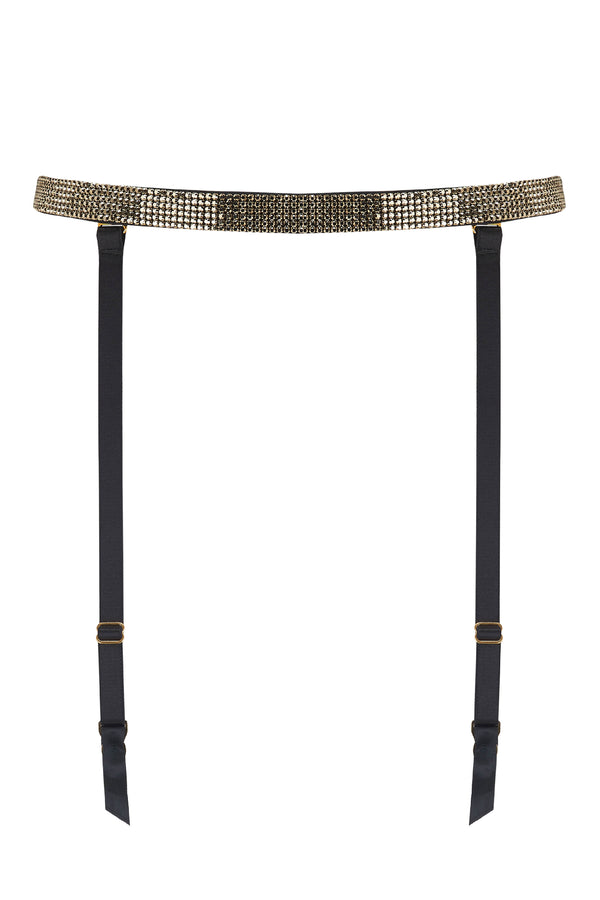 Luxury garter belt with Swarovski crystals | luxury lingerie accessories by Tatu Couture