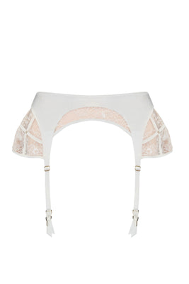 Xena ivory lace suspender belt set | Designer Luxury lingerie by Tatu Couture 
