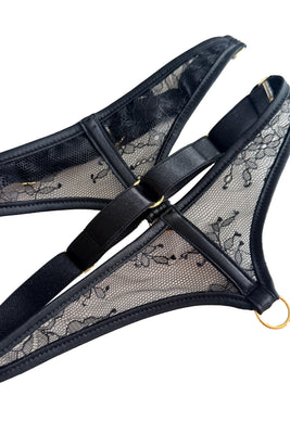 Sylvia luxury thigh leg garters Luxury lingerie accessories by Tatu Couture 