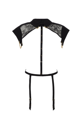 Josephine Collar & body Harness with detachable suspenders