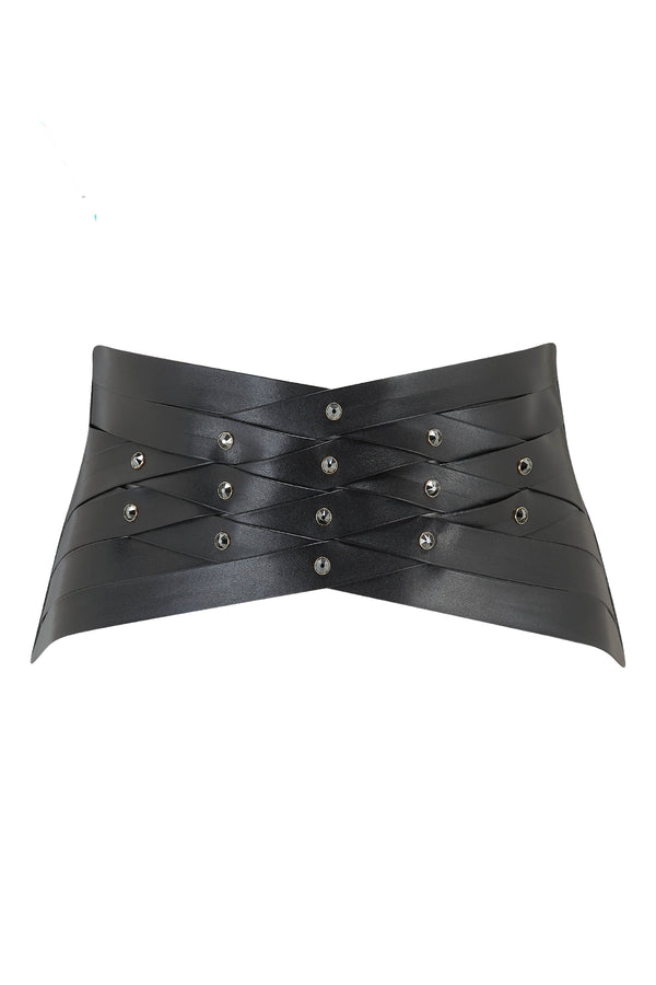 Monique Vegan leather corset belt | luxury bondage  lingerie