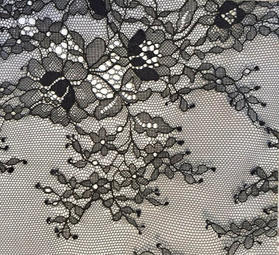 Close up detail of Katya black lace bodysuit 