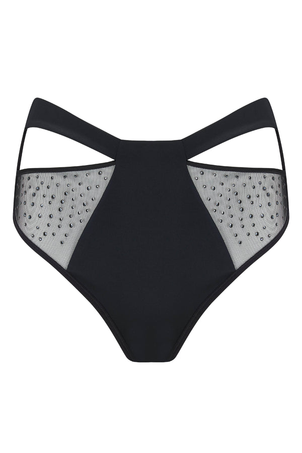 Krystal High Waist brief with Swarovski crystals 