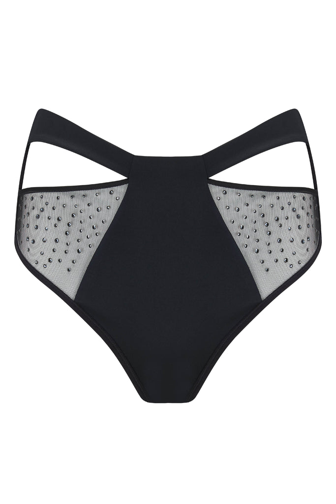 Krystal High Waist brief with Swarovski crystals 