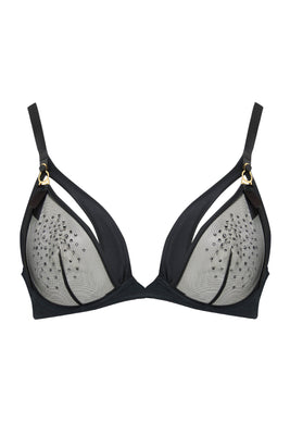 Krystal luxury ouvert peep bra featuring Swarovski crystals.