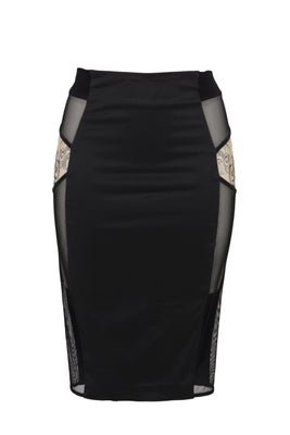 Nadine lingerie skirt with tattoo mesh 