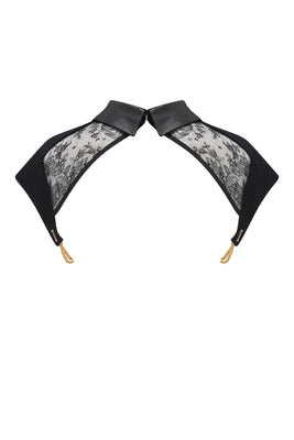 Luxury black lace Collar, high end lingerie by Tatu Couture