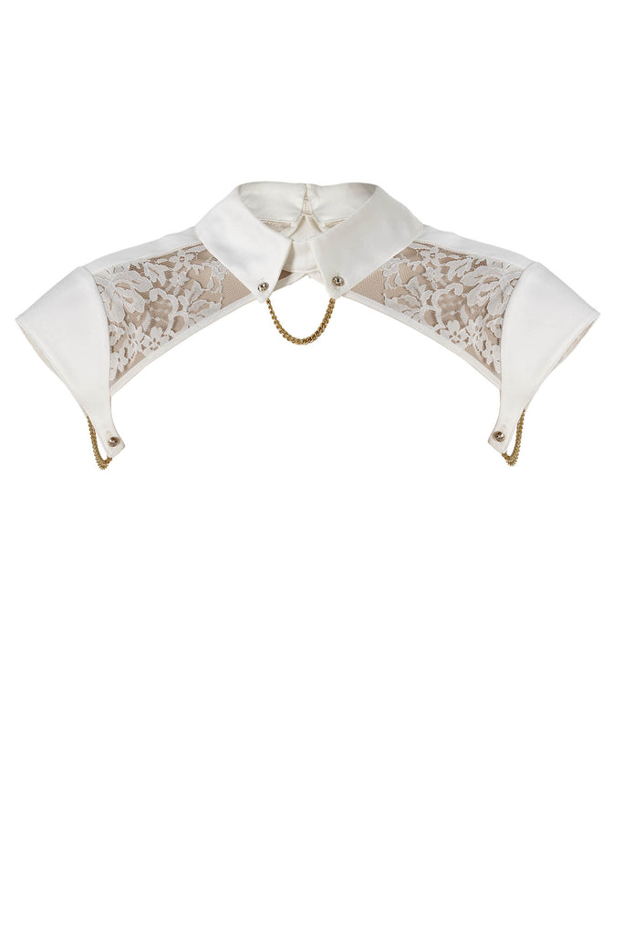 Nadya lace Collar and body harness with Swarovski crystals
