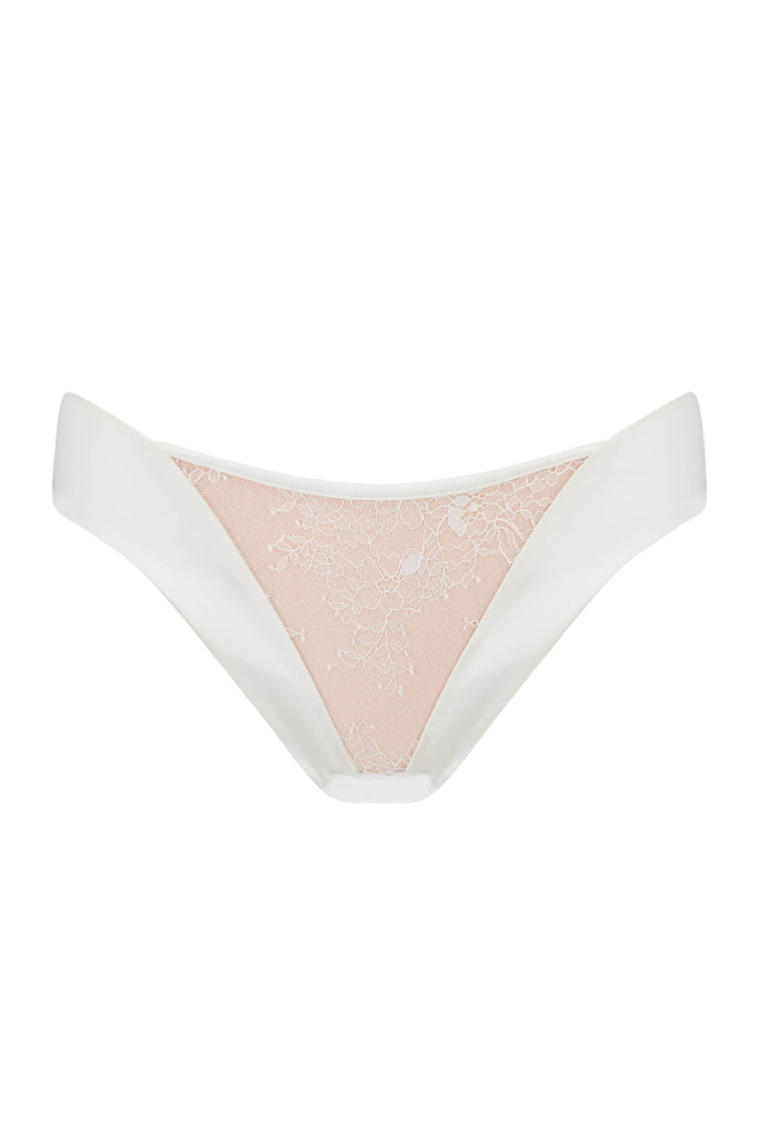 Xena ivory ouvert Brief  | Luxury ivory Lace Open Knicker 