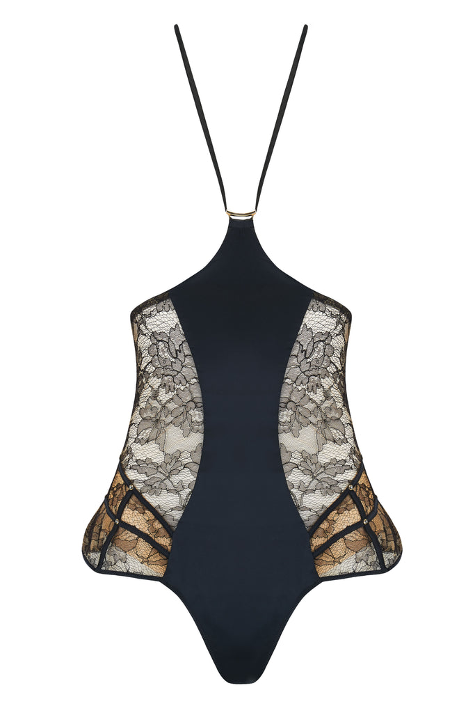 Luxury sheer lace bodysuit designed by Tatu Couture Luxury Lingerie