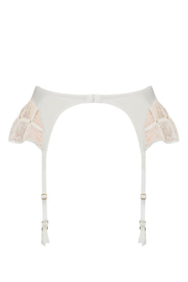 Xena ivory lace garter belt set | Designer Luxury lingerie by Tatu Couture 