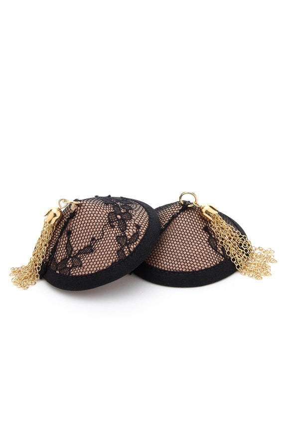 Xena Black gold chain tassel nipplets perfect luxury lingerie accessories