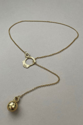 Gold Ball and Chain Bondage-inspired necklace | Luxury lingerie accessories by Tatu Couture