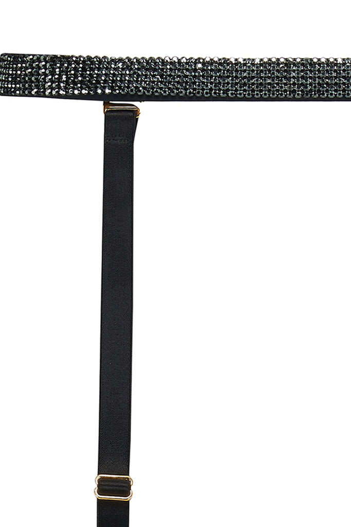 Ciara garter belt featuring Swarovski crystals and detachable suspenders