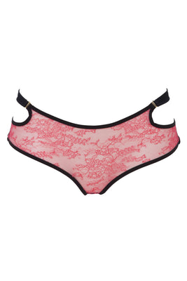 Luxury lace bra in hot pink | Designer lingerie by Tatu Couture