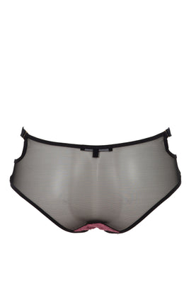 Laetitia Sheer lace brief  in Hot pink chantilly lace