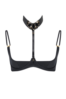 Tatu Couture X Ludovica Martire shelf bra with detachable diamante leather choker