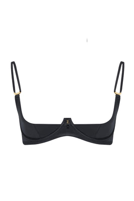  Tatu Couture X Ludovica Martire designer quarter cup bra without leather collar 