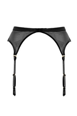 Sylvia luxury black lace suspender belt.