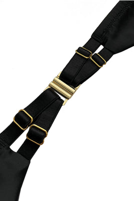 Close up detail of Rosalia luxury suspender belt 