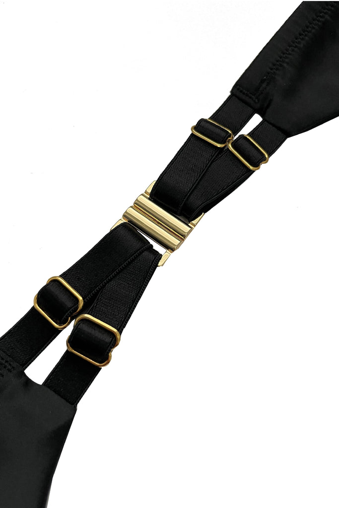 Close up detail of Rosalia luxury suspender belt 